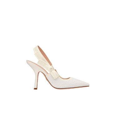 Dior JAdior Slingback Pump Cotton and White Resin Pearls KCP867PYB S66W