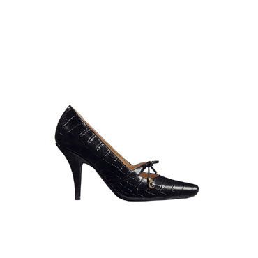 Dior Muse Pump Black Calfskin Printed with Crocodile Motif KCV536VCR S900