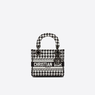 Dior Mini Lady D-Lite Bag Houndstooth Embroidery M0500BZAF M911