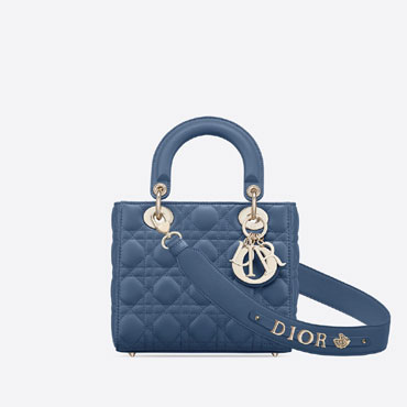 Small Lady Dior My ABCDior Bag Denim Cannage Lamb M0538OCAL M90B