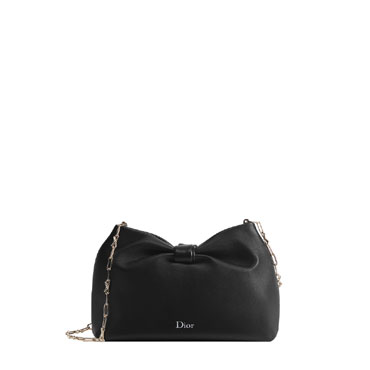 Small Dior Bow Bag Black Lambskin M0715OUQO M900