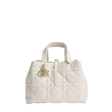 Medium Dior Toujours Bag Latte Macrocannage Calfskin M2821OSNW M030