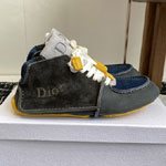 Dior Roadie Lace-Up Boot Deep Blue Nubuck Suede Calfskin 3BO397ACO H568