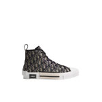 B23 League High-Top Sneaker Beige Black Dior Oblique Jacquard 3SH126ZSA H961