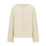 DiorAlps Cannage Jacket White Wool Cashmere Blend Knit 614V06A3400 X0200