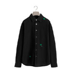 Overshirt with Dior Clover Embroidery Black Cotton Twill 683D585A3044 C986
