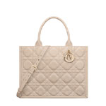 Medium Dior Book Tote Powder Beige Macrocannage Calfskin M1324OWHP M51U