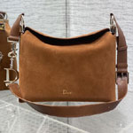 Medium Diorly Bag Golden Saddle Suede Calfskin M1412PHJX M44M