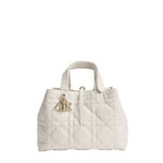 Medium Dior Toujours Bag Latte Macrocannage Calfskin M2821OSNW M030
