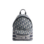 Small DiorTravel Backpack Blue Dior Oblique Technical Fabric M6108SDGI M928