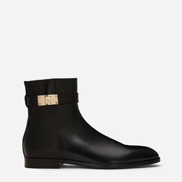 DG Brushed calfskin ankle boots in Black A60546A120380999