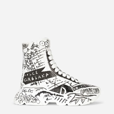 DG graffiti calf nappa Daymaster mid-top sneakers CK1895AO773HWF57