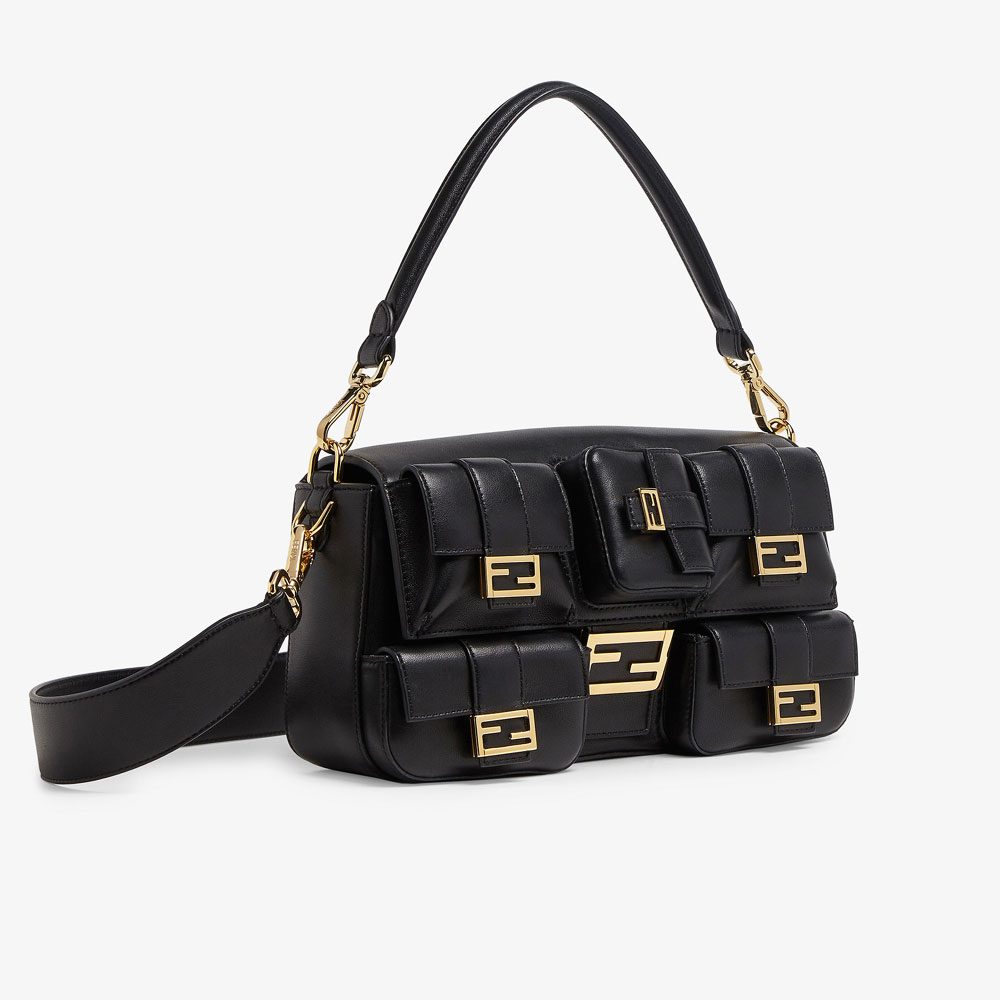 Fendi Multipocket Baguette Leather Black 8BR808ABVEF0KUR: Image 2