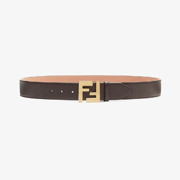 Fendi Brown Cuoio Romano Leather Belt 7C0403 SFR F12G2