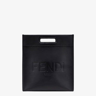 Fendi Shopping Bag Black Leather Shopper 7VA481 AC9L F0GXN
