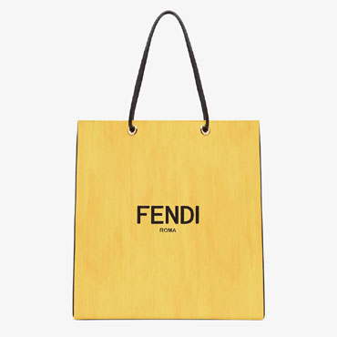 Fendi Pack Shopping Bag Medium Yellow Leather Bag 7VA513 ADP6 F1CIA