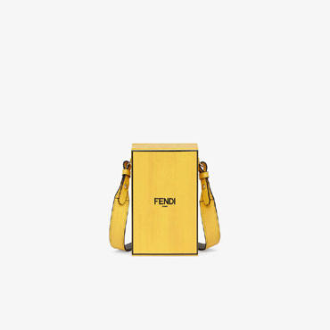 Fendi Vertical Box Yellow Leather Bag 7VA519 ADP6 F1CIA