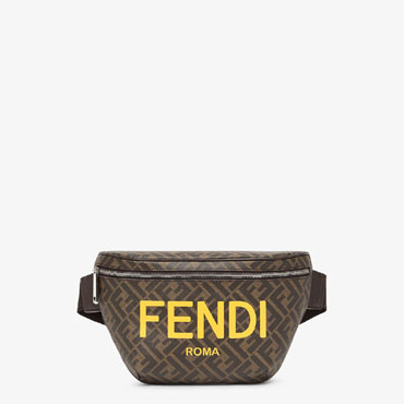 Fendi Belt Bag Brown FF fabric belt bag 7VA562AJJ4F1HR8