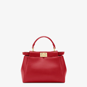 Fendi Peekaboo Mini Red Leather Bag 8BN244 K4P F0MVV