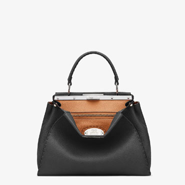 Fendi Peekaboo Medium Black Selleria Bag 8BN290 Q0J F0E66