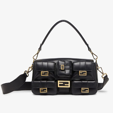 Fendi Multipocket Baguette Leather Black 8BR808ABVEF0KUR