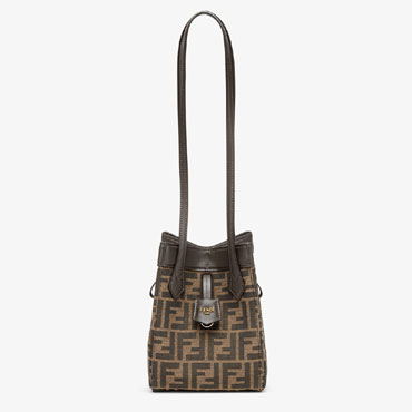 Fendi Origami Brown FF jacquard fabric mini bag 8BS083AFPMF1GL7