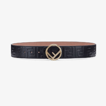 Fendi Black Wide Belt With Buckle 8C0585 A42P F0KUR