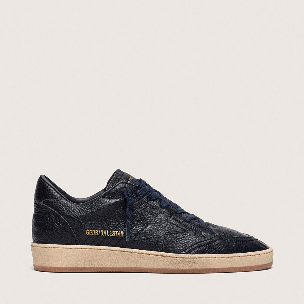 Golden Goose Ball Star In Navy-blue Leather GMF00117 F008888 50501: Image 2