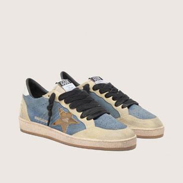 Golden Goose Ball Star Ltd In Denim Blue Suede GMF00117 F008601 83374