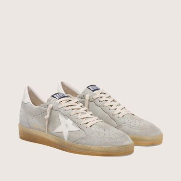 Golden Goose Ball Star In Light Gray Suede GMF00117 F008954 60727