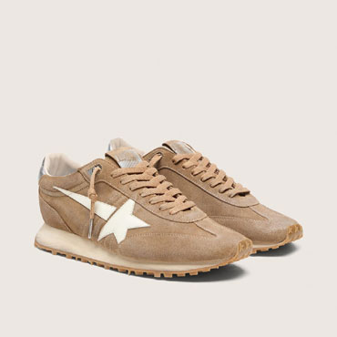 Golden Goose Marathon In Tobacco Suede GMF01071 F008445 55777