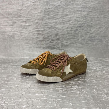 Golden Goose True-star In Olive Suede With Gold Star GWF00922 F008631 35679
