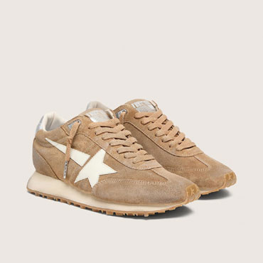 Golden Goose Marathon In Tobacco Suede GWF01071 F008445 55777