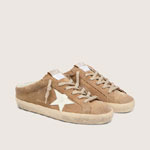 Golden Goose Super-star Sabots In Tobacco Suede GWF00110 F008492 55781 Golden Goose Super-star Sabots In Tobacco Suede GWF00110 F008492 55781