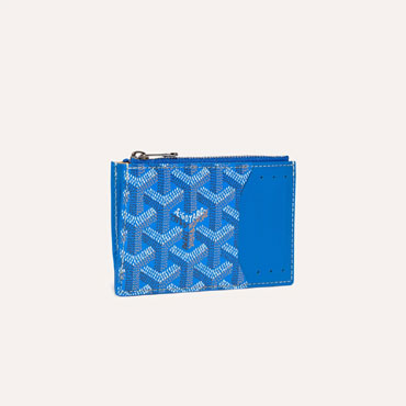 Goyard Bourbon Zipped Card Holder in Sky Blue BOURBOPMLTY10CL10P