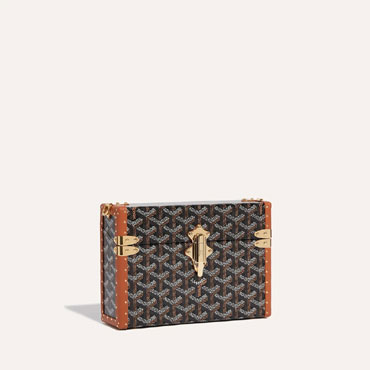 Goyard Cassette Trunk Bag in Black Tan CASSETPMLTY01CL03O
