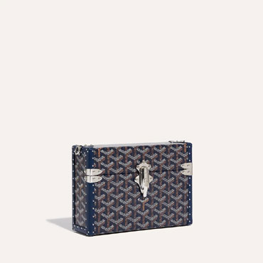 Goyard Cassette Trunk Bag in Navy Blue CASSETPMLTY12CL12P