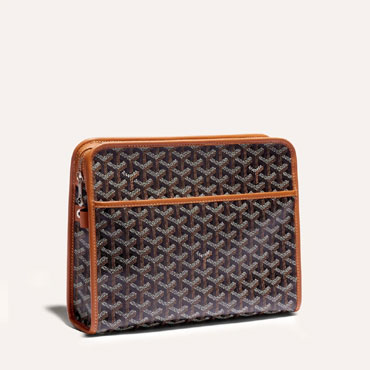 Goyard Jouvence GM Toilet Bag in Black Tan JOUVENGMLTY01CL03P