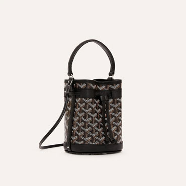 Goyard Petit Flot Mini bucket bag in Black PEFLOTMINTY01CL01P