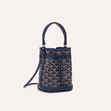 Goyard Petit Flot Mini bucket bag in Navy Blue PEFLOTMINTY12CL12P