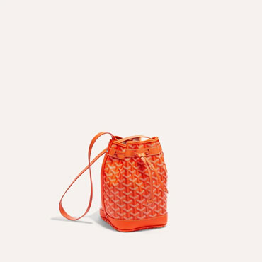 Goyard Petit Flot Bucket Bag in Orange PEFLOTPMLTY07CL07P