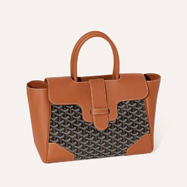 Goyard Saigon tote bag in Black Tan SAIGOCMMLTY01CL03P