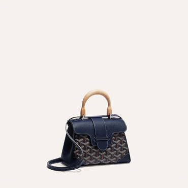 Goyard Saigon Souple Mini Bag in Navy Blue SAIGONMINTY12CL12P