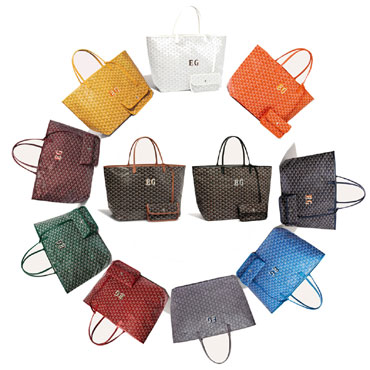 Custom Goyard Saint Louis GM Bag Initials