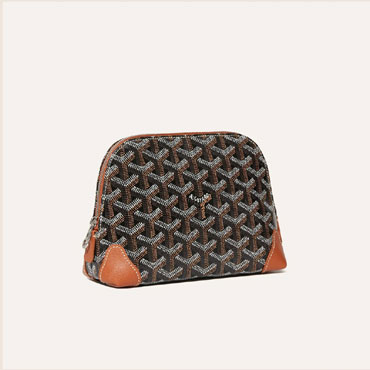 Goyard Vendome Cosmetic Pouch in Black Tan VENDOTPMLTY01CL03P