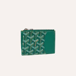 Goyard Bourbon Zipped Card Holder in Green BOURBOPMLTY09CL09P