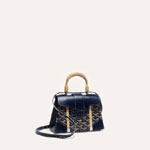 Goyard Saigon Structure Mini Bag in Navy Blue SAIGR2MINTY12CL12P