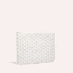 Goyard Senat MM Pocket in White SENAT2MMLTY50CL50P Goyard Senat MM Pocket in White SENAT2MMLTY50CL50P