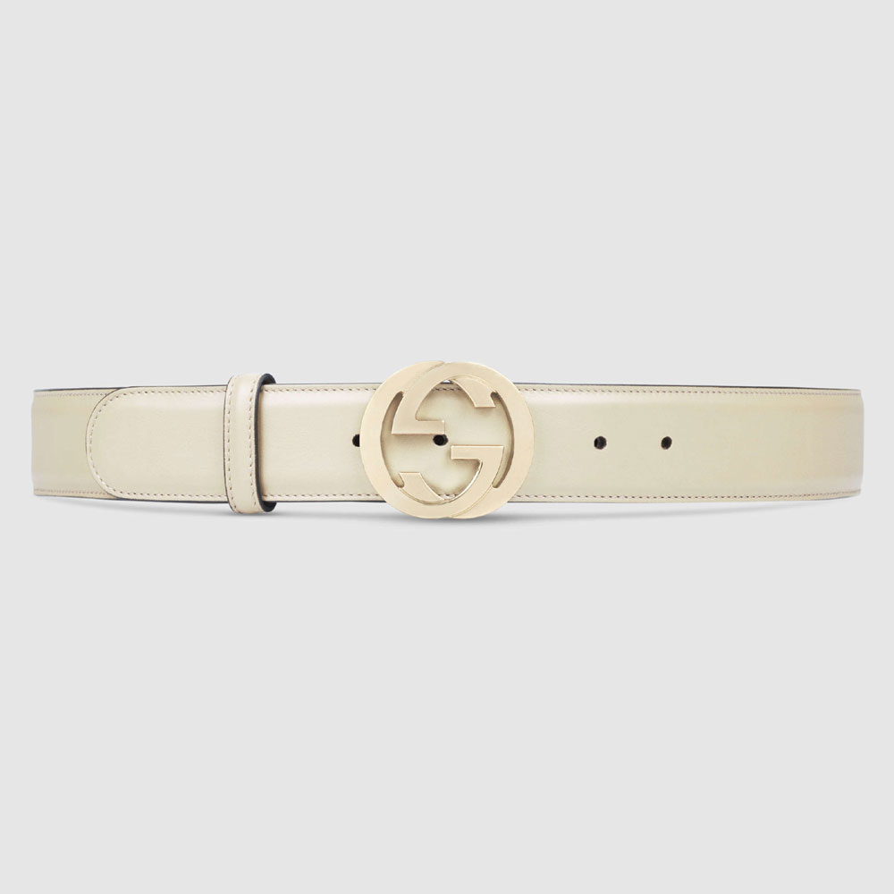 Gucci Leather belt with interlocking G 370543 AP00G 9022: Image 1