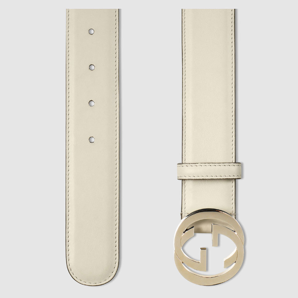 Gucci Leather belt with interlocking G 370543 AP00G 9022: Image 2